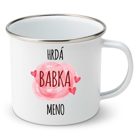 Smaltovaný hrnček Hrdá babka