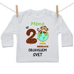 Tričko s dlhým rukávom Už 2 mesiace objavujem svet