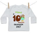 Tričko s dlhým rukávom Už 10 mesiacov objavujem svet