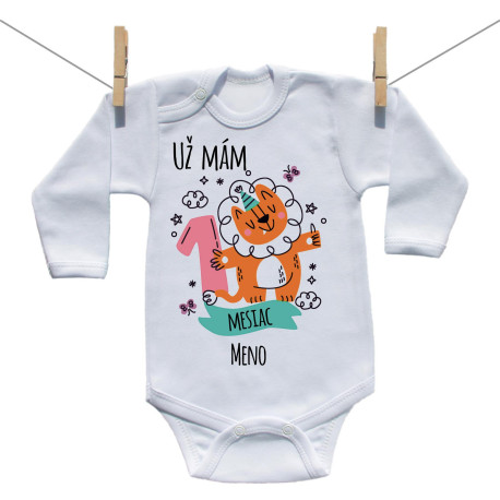Body s dlhým rukávom Už mám 1 mesiac so zvieratkom