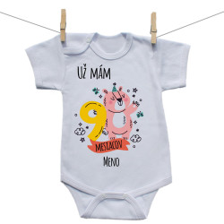 Body s krátkym rukávom Už mám 9 mesiacov so zvieratkom