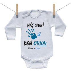Body s dlhým rukávom Náš druhý deň otcov s menom (chlapec)