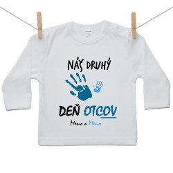 Tričko s dlhým rukávom Náš druhý deň otcov s menom (chlapec)