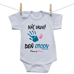 Body s krátkym rukávom Náš druhý deň otcov s menom (dievča)