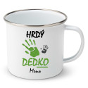 Smaltovaný hrnček Hrdý dedko