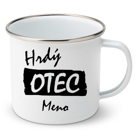 Smaltovaný hrnček Hrdý otec