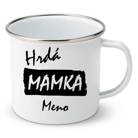 Smaltovaný hrnček Hrdá mamka