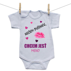 Body s krátkym rukávom Nečem pusinku, chcem jesť