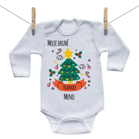 Body s dlhým rukávom Moje druhé Vianoce Body s dlhým rukávom Moje druhé Vianoce