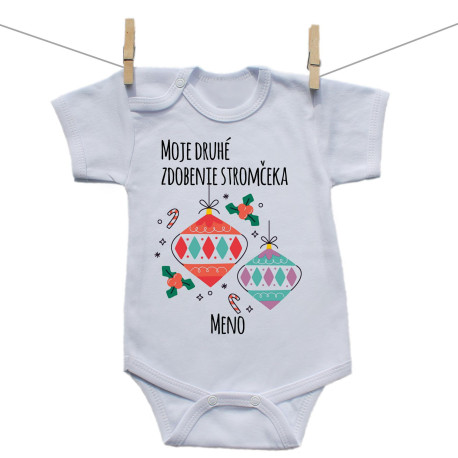 Body s krátkym rukávom Moje druhé zdobenie stromčeka Body s krátkym rukávom Moje druhé zdobenie stromčeka