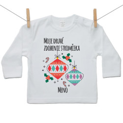 Tričko s dlhým rukávom Moje druhé zdobenie stromčeka
