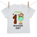 Tričko s krátkym rukávom Už 1 rok objavujem svet