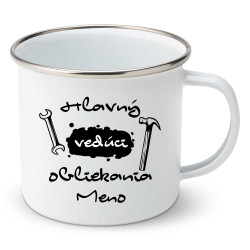 Smaltovaný hrnček Vedúci obliekania