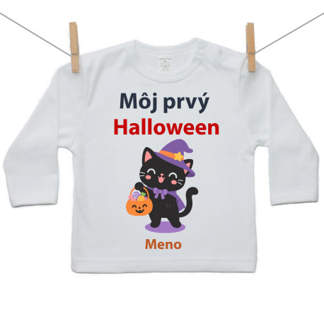 Tričko s dlhým rukávom Môj prvý Halloween