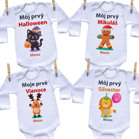 Rozprávkové prvé sviatky od Halloweenu po Silvester - Sada 4 ks body Rozprávkové prvé sviatky od Halloweenu po Silvester - Sada 4 ks body
