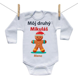 Body s dlhým rukávom Môj druhý Mikuláš s perníčkom