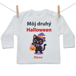 Tričko s dlhým rukávom Môj druhý Halloween
