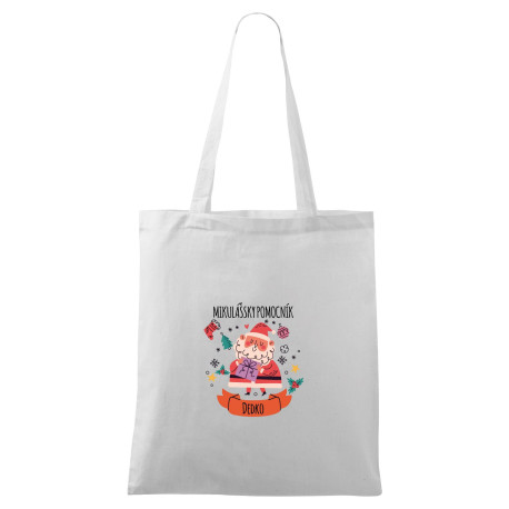 Biela taška Mikulášsky pomocník Dedko Biela taška Mikulášsky pomocník Dedko