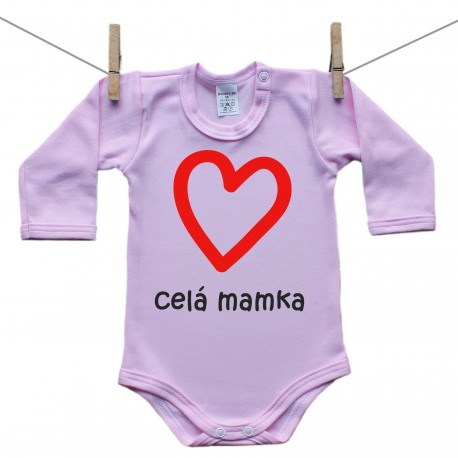 Body s dlhým rukávom (ružové) Celá mamka