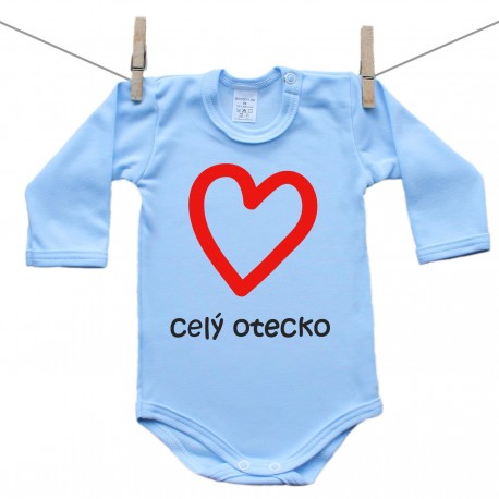Body s dlhým rukávom (modré) Celý otecko