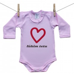 Body s dlhým rukávom (ružové) Ľúbim tetu