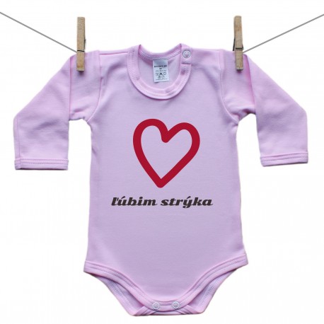 Body s dlhým rukávom (ružové) Ľúbim strýka