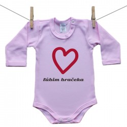 Body s dlhým rukávom (ružové) Ľúbim bračeka
