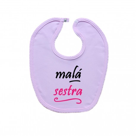 Ružový podbradník na zapínanie Malá sestra