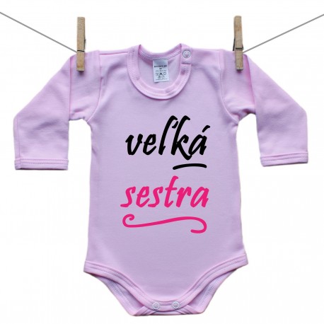 Ružové Body s dlhým rukávom Veľká sestra Ružové Body s dlhým rukávom Veľká sestra