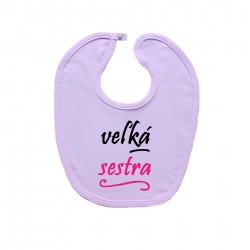 Ružový podbradník na zapínanie Veľká sestra
