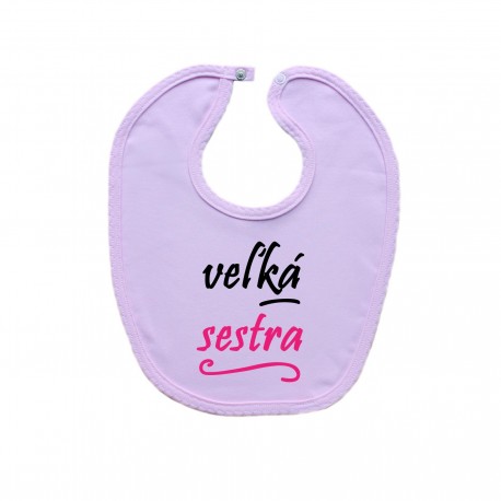 Ružový podbradník na zapínanie Veľká sestra