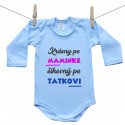 Modré body s dlhým rukávom Krásny po maminke, šikovný po tatkovi