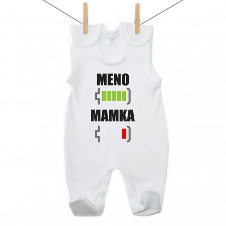 Dupačky Batéria nabitá/vybitá mamka s menom