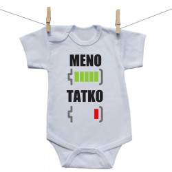 Body s krátkym rukávom Batéria nabitá/vybitá tatko s menom 