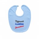Modrý podbradník na zapínanie Najmenší fanúšik