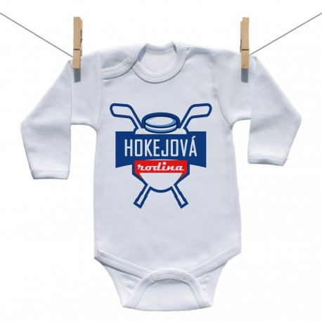 Body s dlhým rukávom Hokejová rodina Body s dlhým rukávom Hokejová rodina