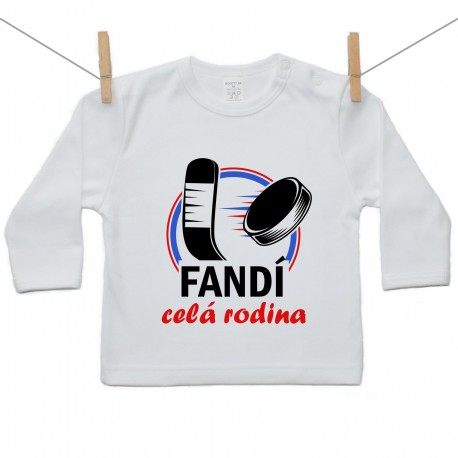 Tričko s dlhým rukávom Fandí celá rodina Tričko s dlhým rukávom Fandí celá rodina