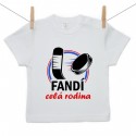 Tričko s krátkym rukávom Fandí celá rodina