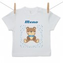 Tričko s krátkym rukávom s menom dieťaťa Medvedík Chlapec