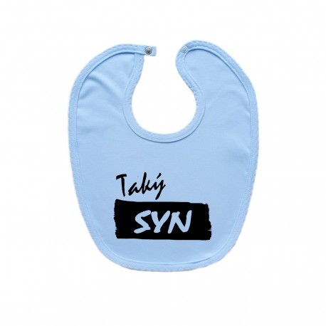 Modrý podbradník na zapínanie Taký syn