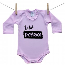 Ružové Body s dlhým rukávom Taká dcérka
