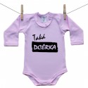 Ružové Body s dlhým rukávom Taká dcérka