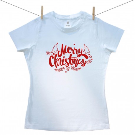 Dámske tričko s krátkym rukávom Merry Christmas