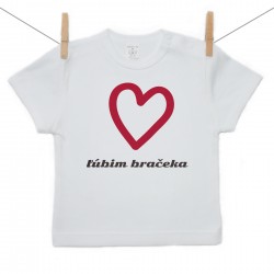 Tričko s krátkym rukávom Ľúbim bračeka