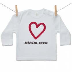 Tričko s dlhým rukávom Ľúbim tetu