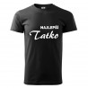 Čierné pánske tričko Najlepší tatko