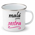Smaltovaný hrnček Malá sestra